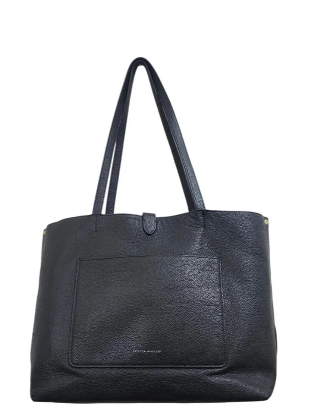 Rebecca Minkoff Megan Large Black Pebbled Leather Tote Work Bag